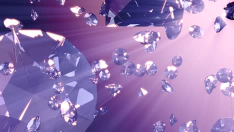 abstract 3d rendering with diamonds, animated background with moving geometric shapes. seamless 4k video.