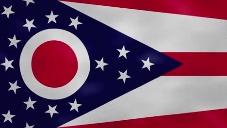 ohio denso tejido de la bandera ondula, bucle de fondo