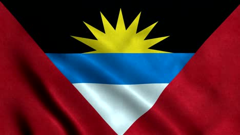 bandera de antigua y barbuda con un bucle sin costuras de 4k