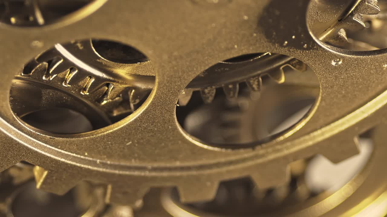 engranajes metálicos trabajo en equipo perfecto