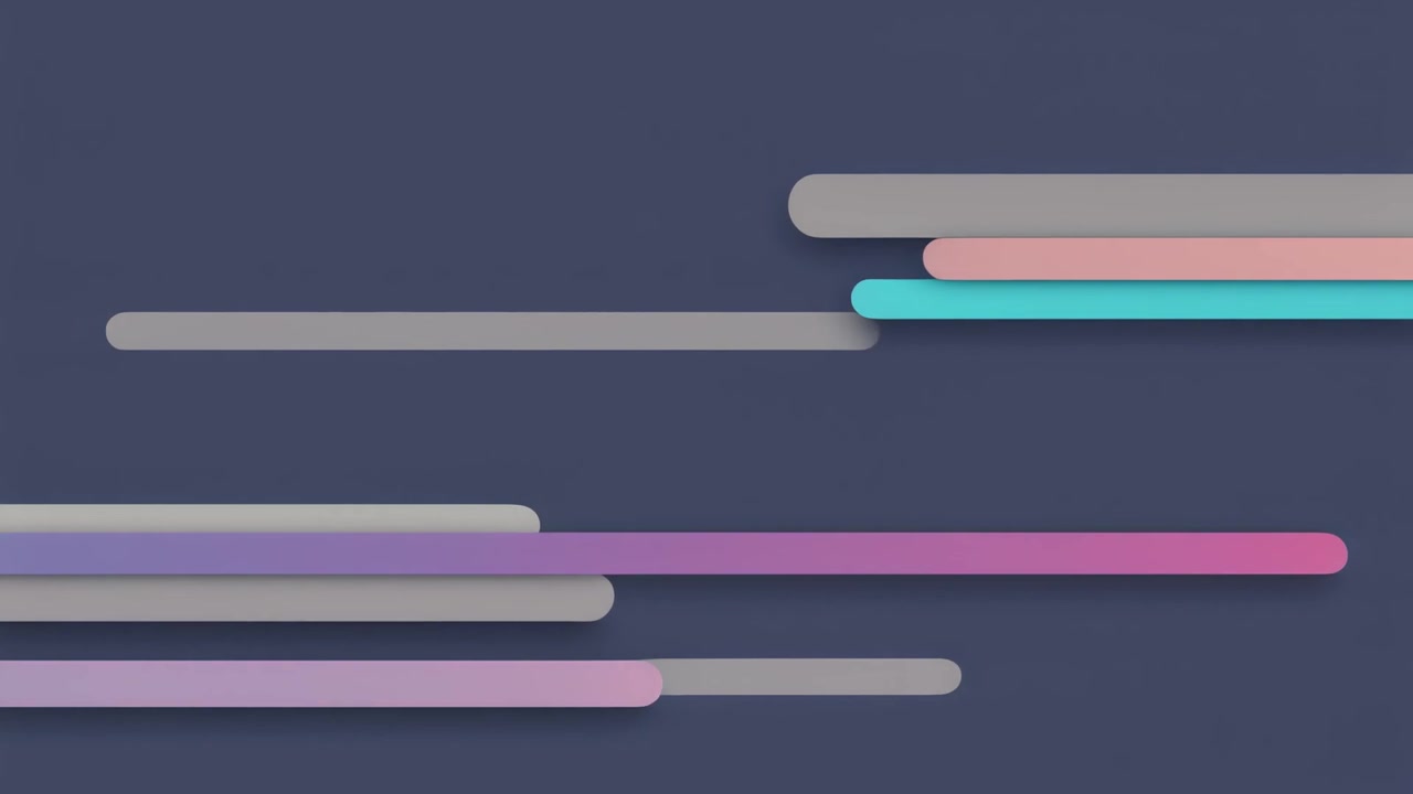 Abstract Motion Graphics with Sliding Colorful Rounded Bars