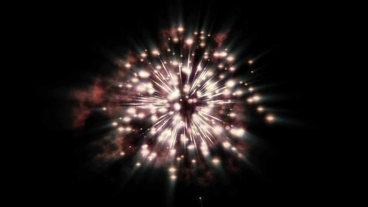 Explosão de Confetes com Pequenas Partículas 4K em Fundo Colorido para Celebração de Festa