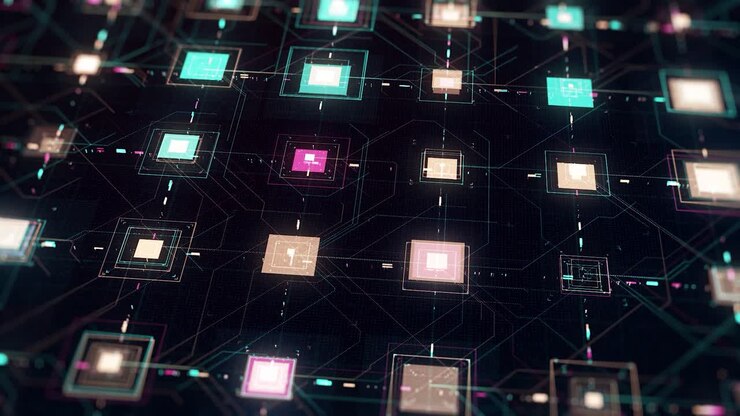 Abstract Digital Circuit Board