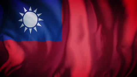 Animation-Der-Wehenden-Flagge-Taiwans