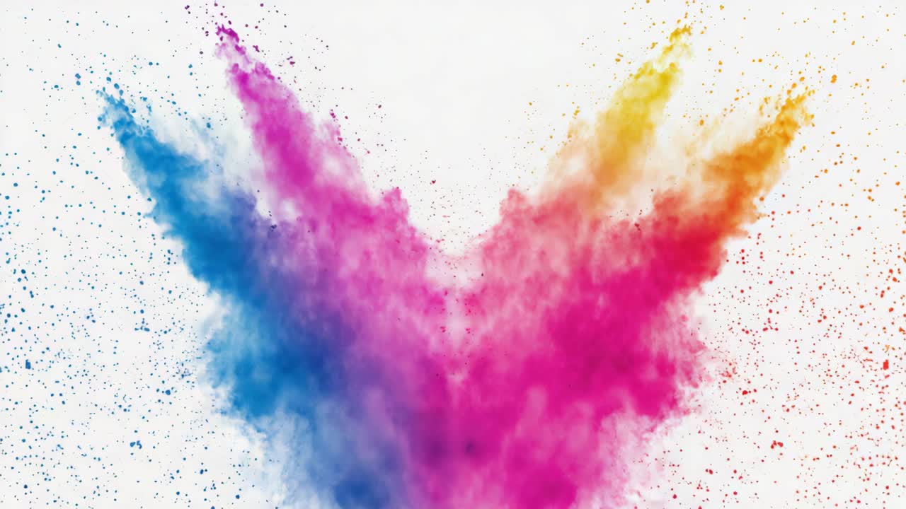 다채로운 파우더 폭발