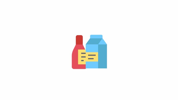 Animated Illustration of Milk Carton and Wine Bottle Swapping Positions