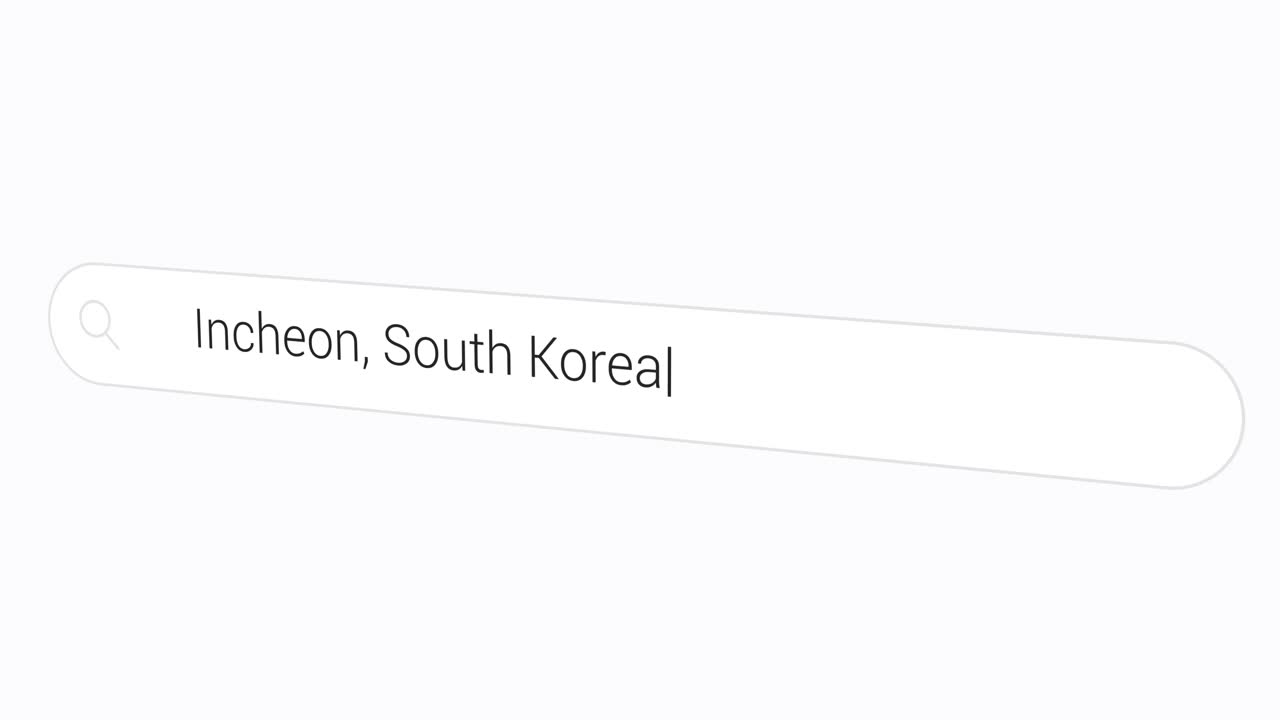 Indtastning af Incheon, Sydkorea i browserens søgefelt.