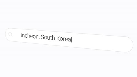 typing incheon, south korea in browser search bar