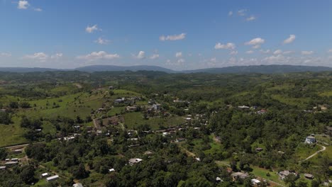 aerial view of houses in the mountain of st ann jamaica