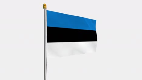 la bandera de estonia se balancea en el viento - alphachannel_227.mov