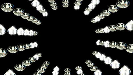 diamonds rotate luxury shining background animation loopable