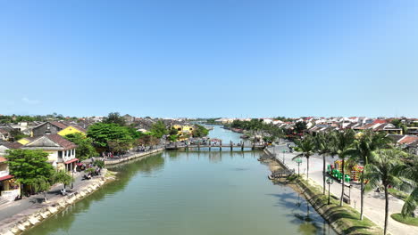 4k aerial of hoian, vietnam