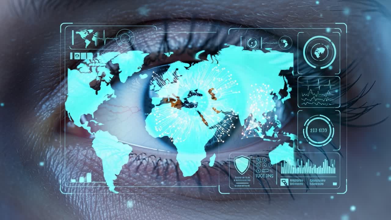 The Fusion of Vision and Technology: Exploring the Intricate Connection Between the Human Eye and Digital Data Visualization in a Futuristic Interface