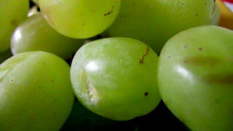 close up of fresh green grapes