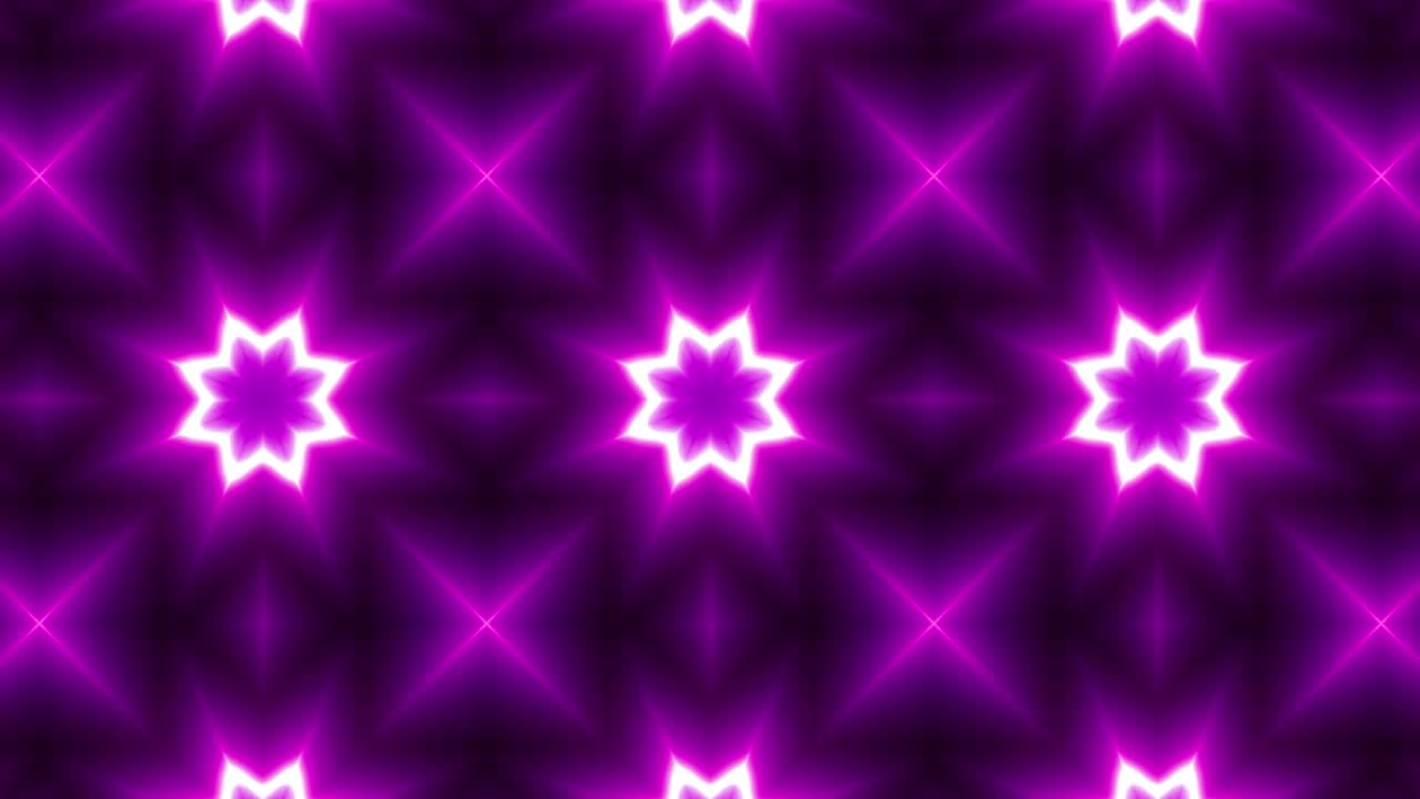 Fast Flickering Small Flower Tile Pattern Neon Light