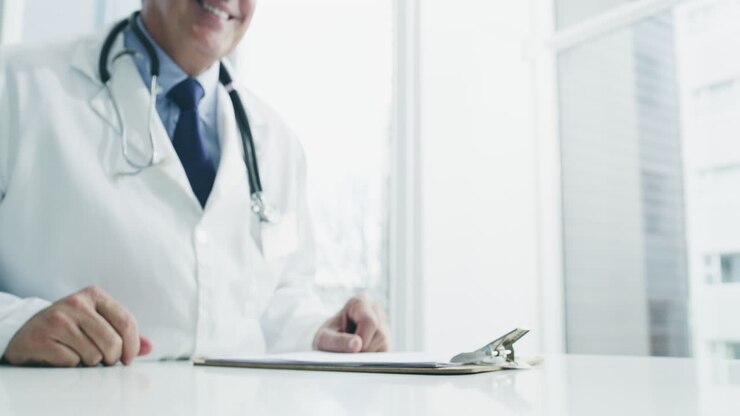 Stretta di mano medico e paziente