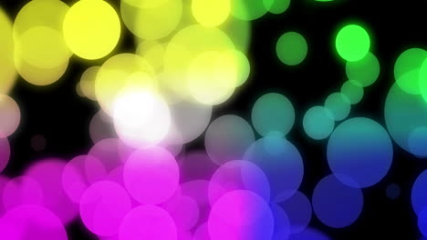 animación de puntos de colores sobre un fondo negro