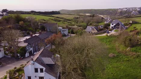 Aerial-Crantock-Village-Cottages-In-Cornwall