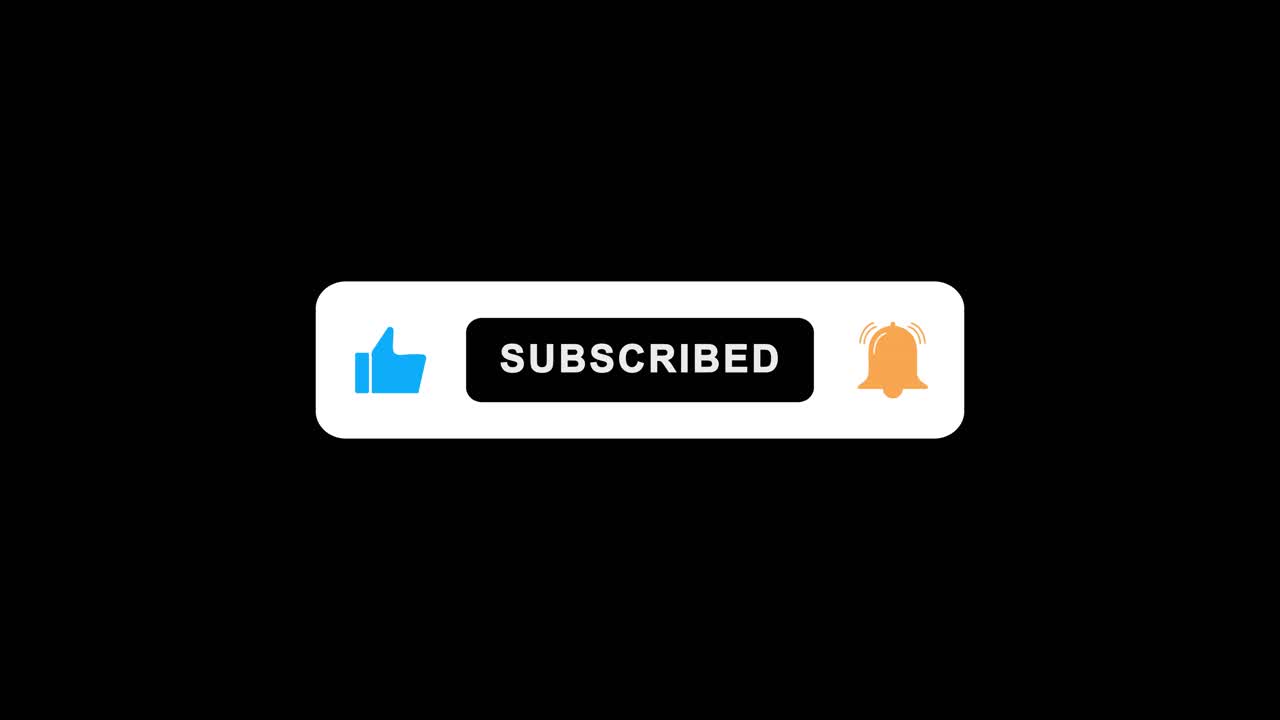 Subscribe and bell notification reminder button animation for youtube subscribe button and bell