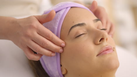 face massage and skincare treatment
