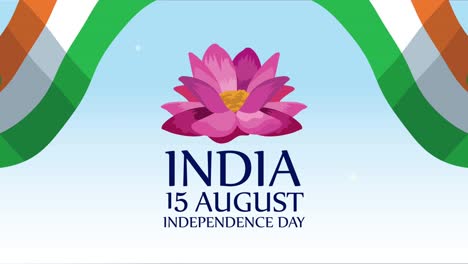 animación de letras del día de la independencia de la india
