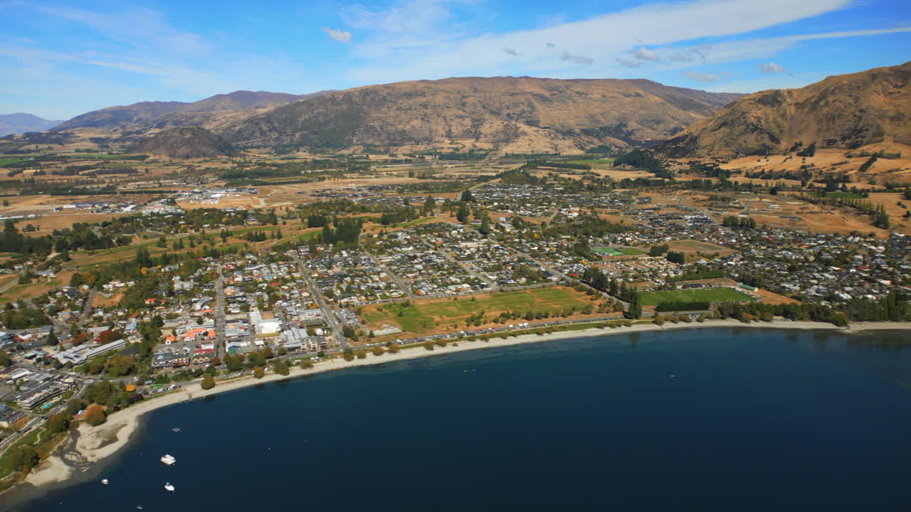 Aerial View of Wanaka, New Zealand