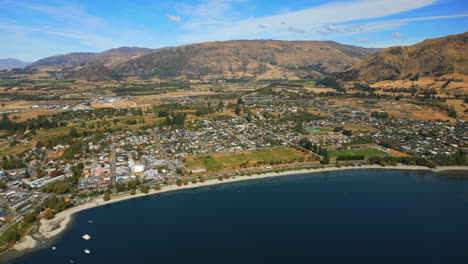 aerial view of wanaka, new zealand