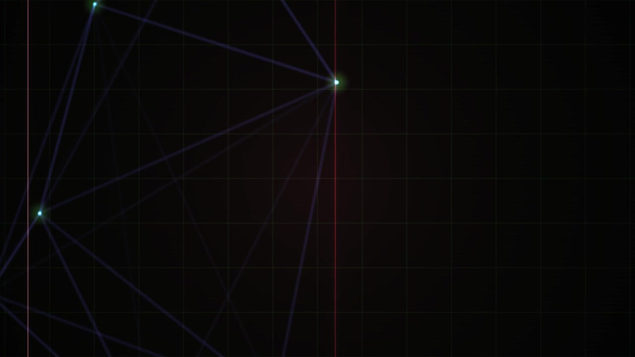 Abstract Digital Network with Glowing Lines and Grid Background