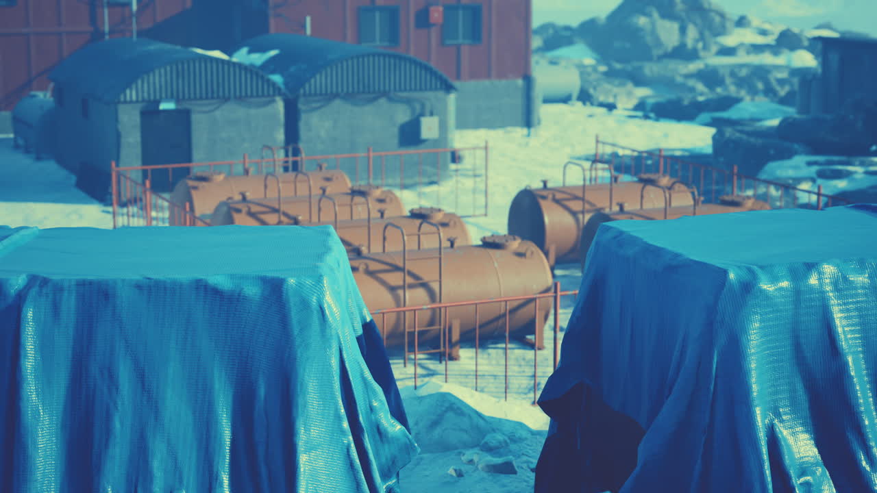 북극에 있는 러시아의 연구 및 극 탐험 기지 건물