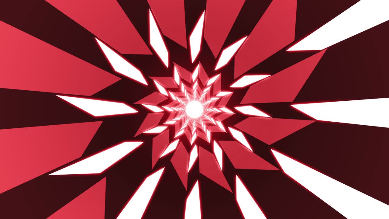 fondo en bucle de animación en espiral de mosaico abstracto rojo