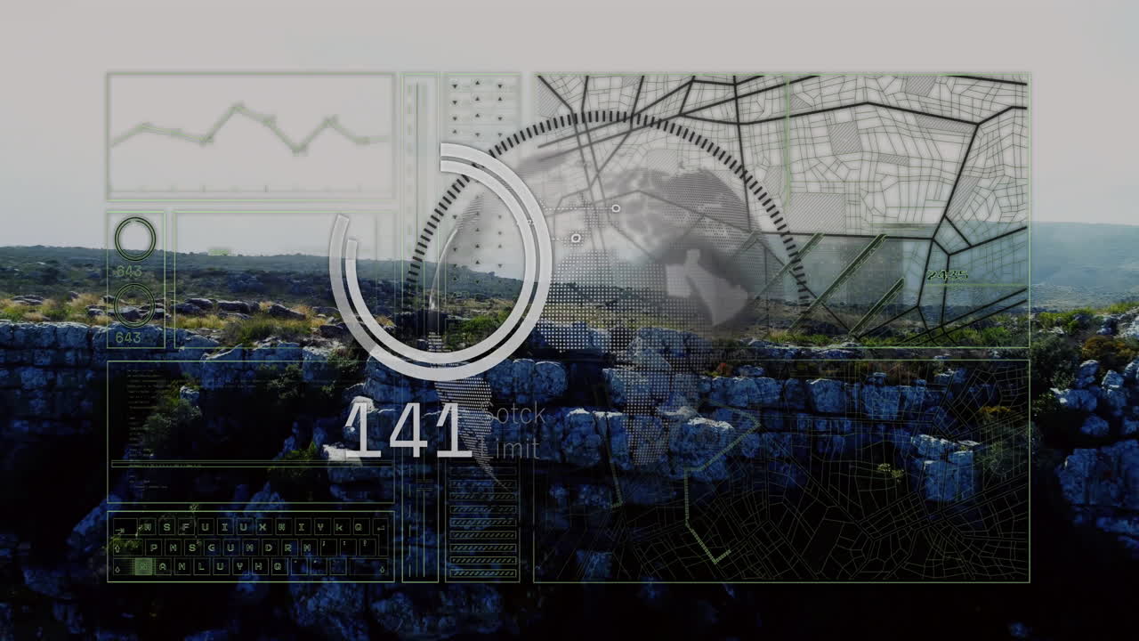 animación de mapas y procesamiento de datos sobre el paisaje