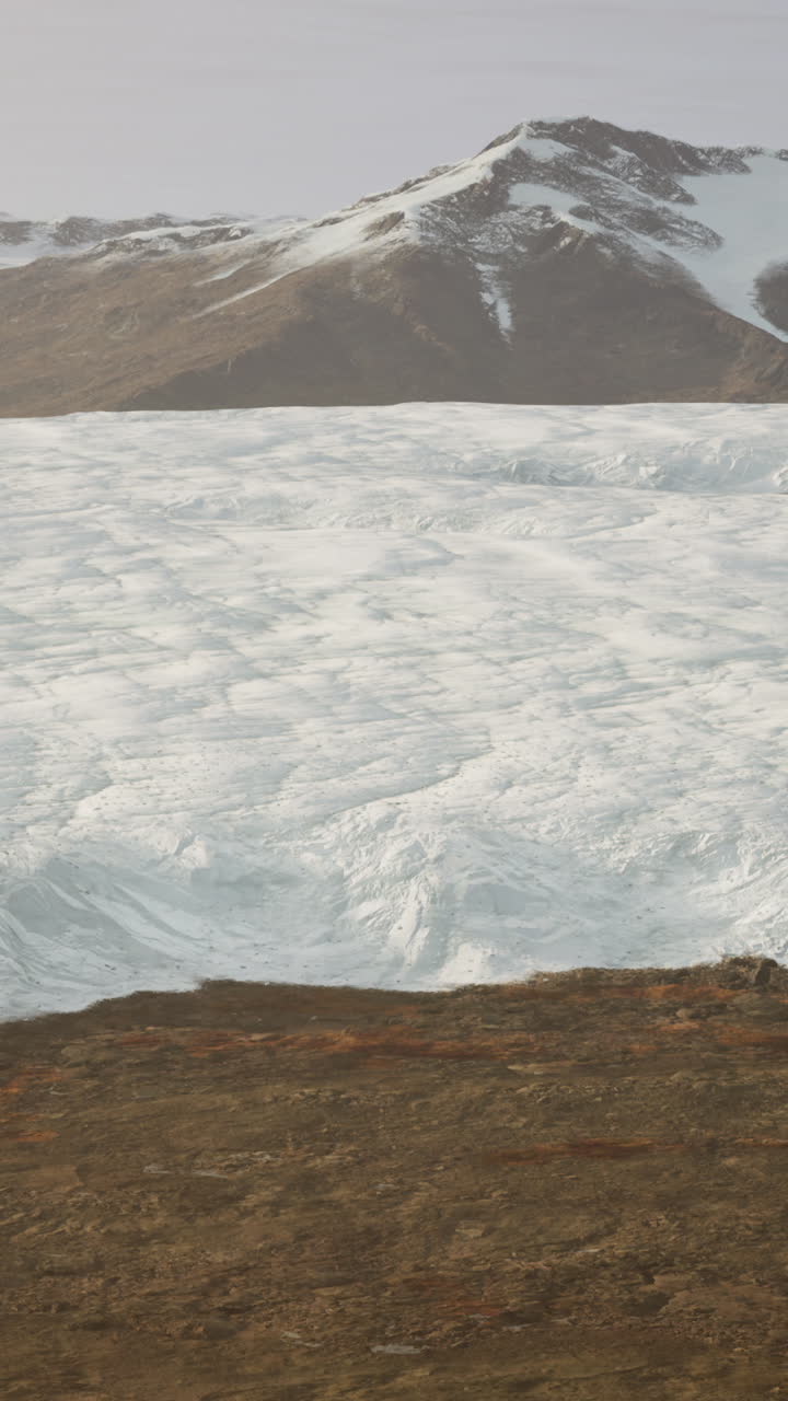 빙하 와 산맥 의 놀라운 공중 풍경