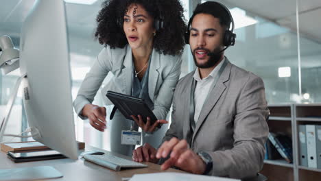 call center, training and learning in office
