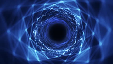 túnel abstracto con formas animación de bucle colorido