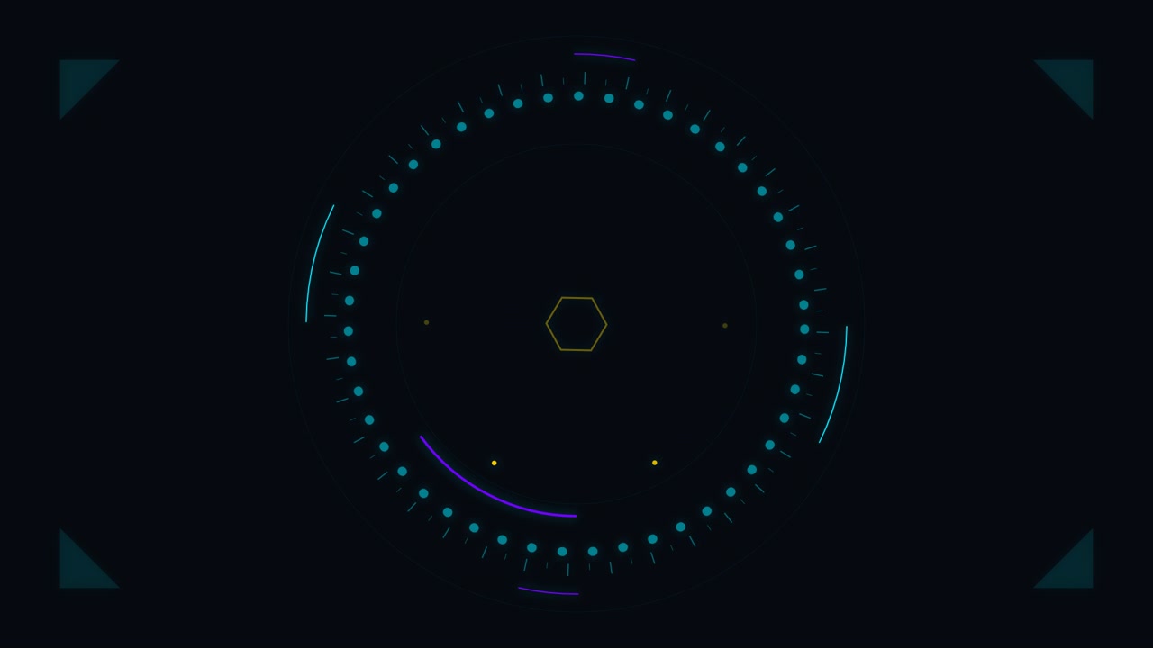 Futuristic Circular HUD Interface Animation