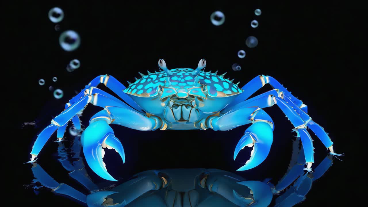 A Bioluminescent Blue Crab