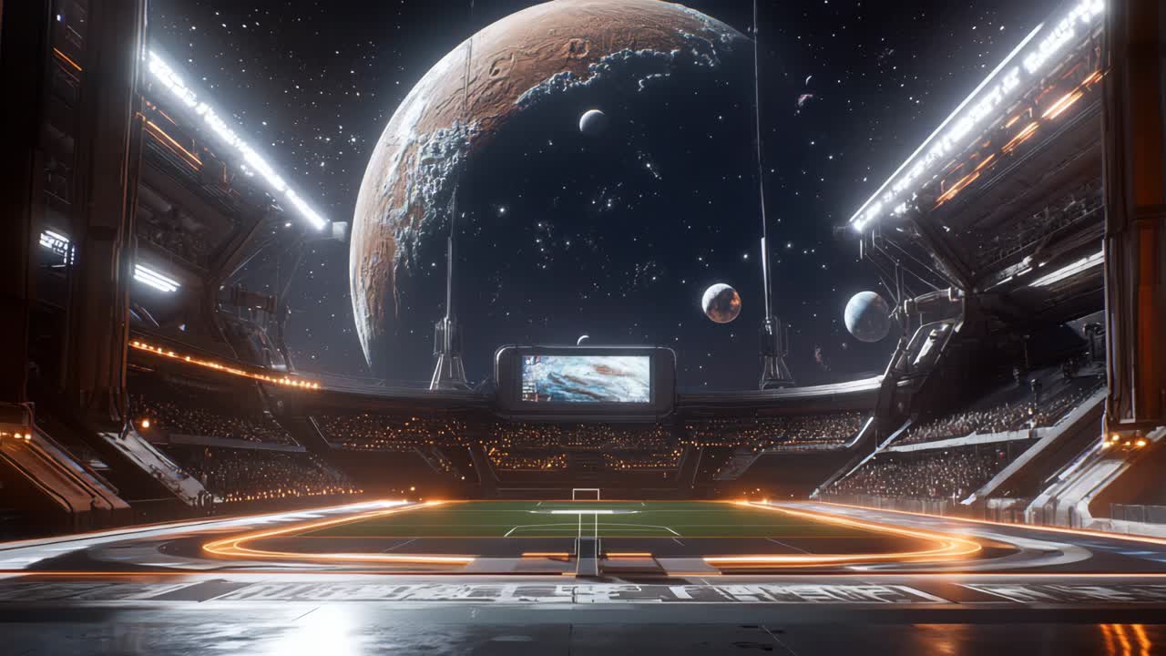 Futuristic Space Stadium
