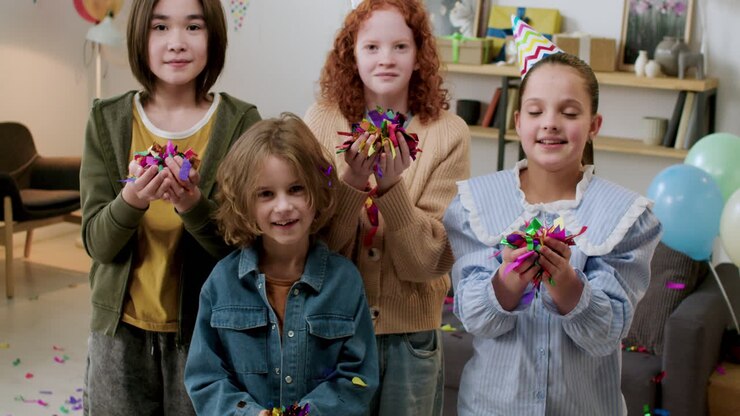 Bambini che si divertono alla festa di compleanno