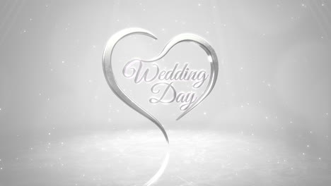 Wedding-Day-with-silver-luxury-heart-and-confetti