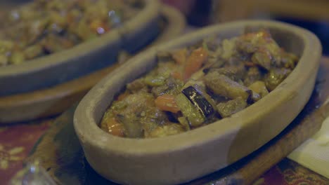 delicious turkish food in a clay pot