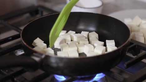 Stirring-Paneer-In-Hot-Pan-In-4K