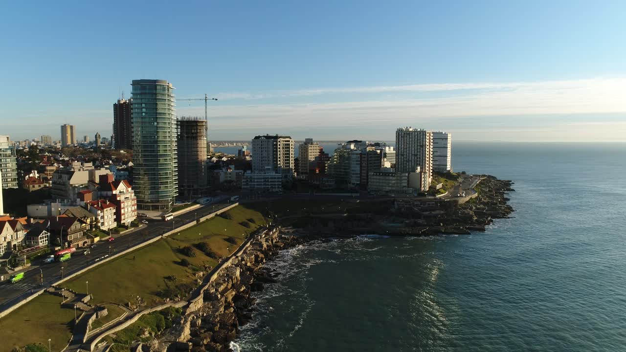 hermosa vista de la ciudad de mar del plata