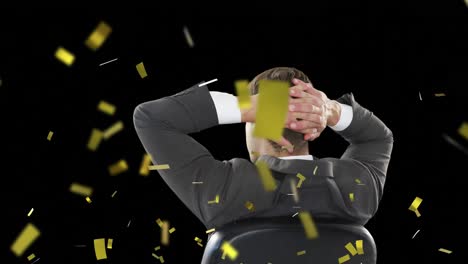 Businessman-and-confetti-4k