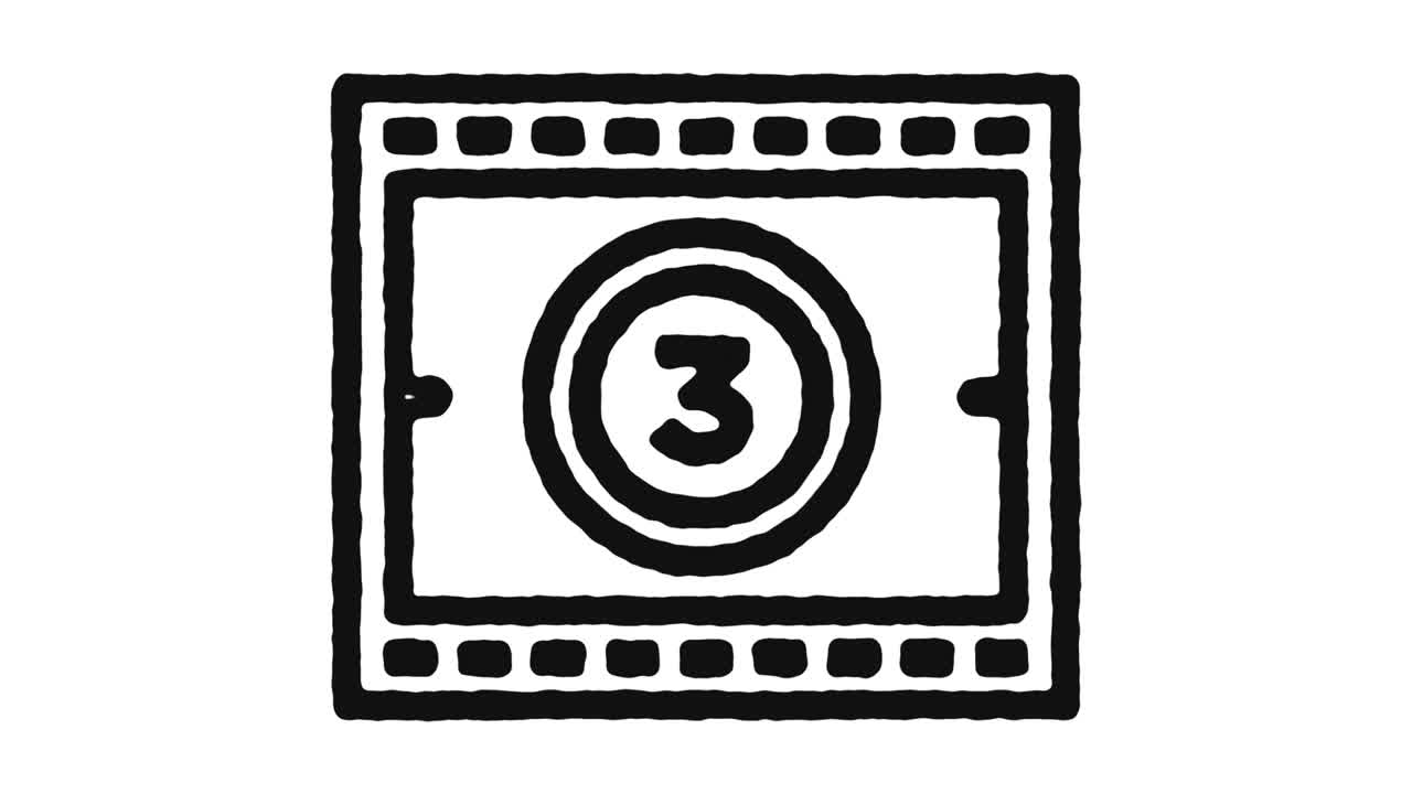 icono de pantalla de película imágenes de animación y canal alfa