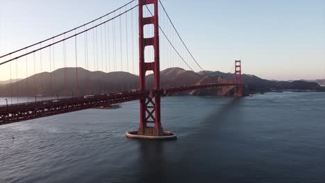 golden gate bridge: stunning aerial view at sunset
