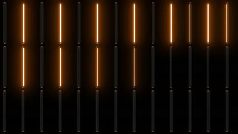 orange neon light tubes on a dark background