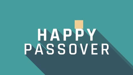 passover holiday greeting animation with matzah icon and english text