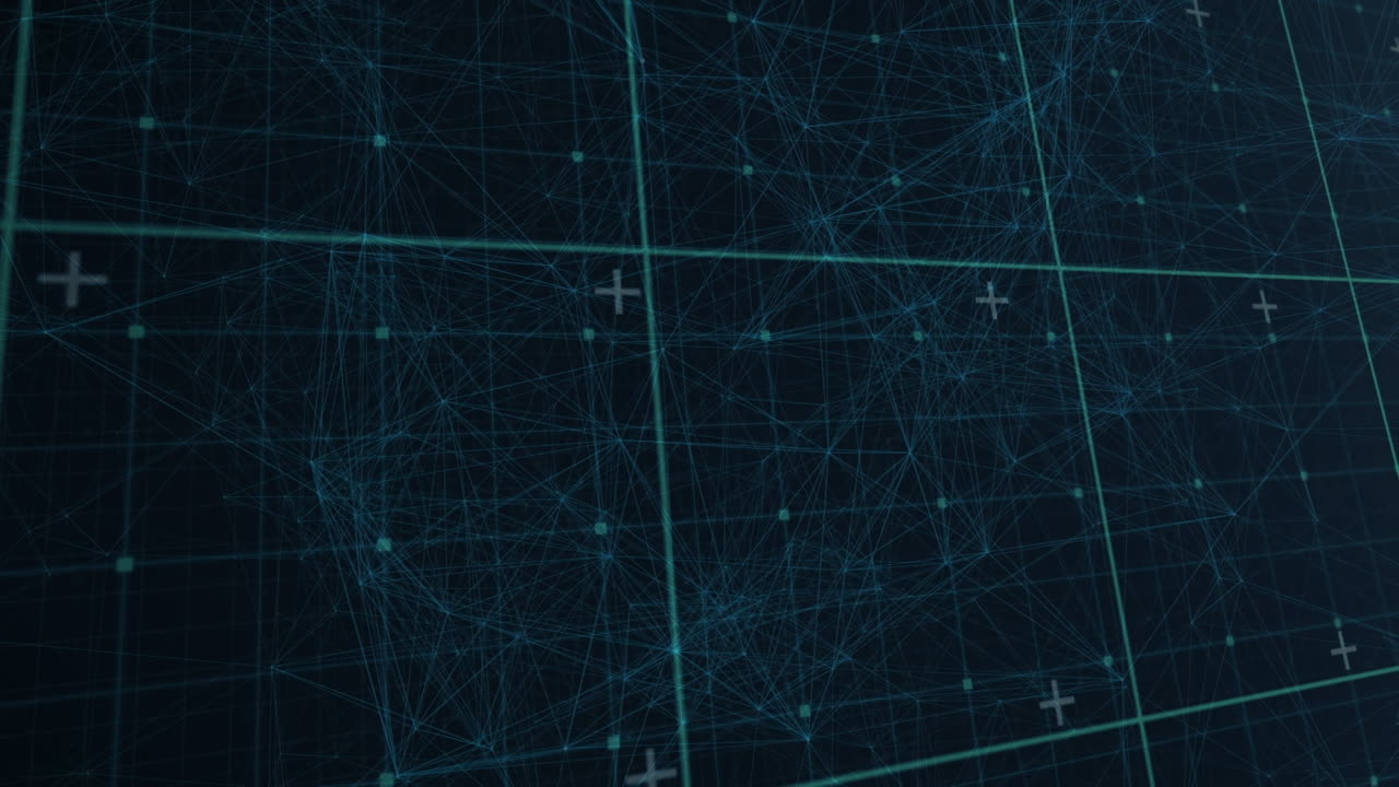 Animation of network of connections in digital space