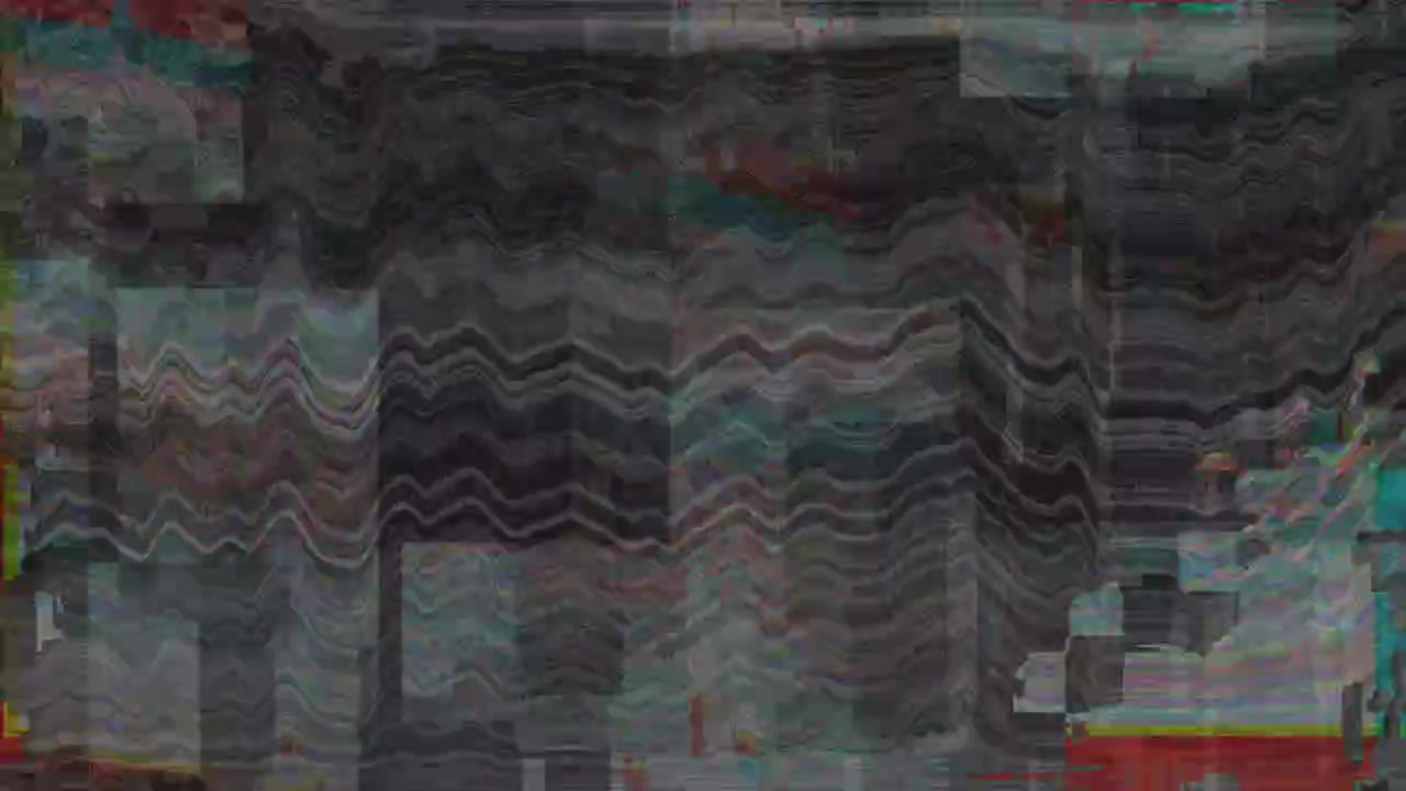 Distorted television screen