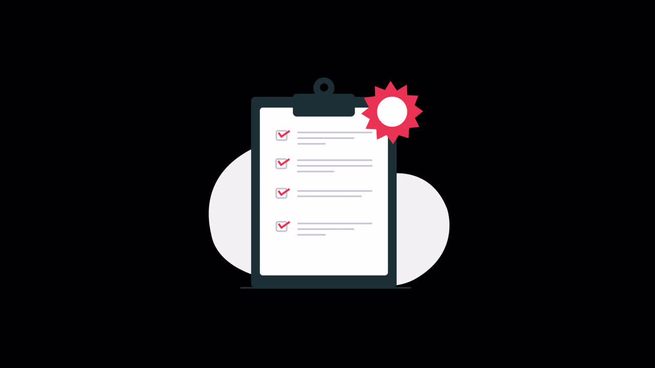 Animated Checklist with Thumbs Up for Task Completion
